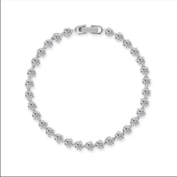 NEW 925 STERLING SILVER ROUND DIAMOND TENNIS BRACELET - Picture 2 of 7